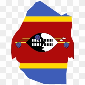 Swaziland Map And Flag, HD Png Download - africa outline png