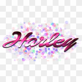 Harley Name Logo Bokeh Png - Name Harley In Pink, Transparent Png - harley png