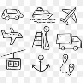 Line Art, HD Png Download - travel icon png