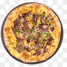 Philly Cheese Steak Pizza - Pizza Image Birds Eye View Png, Transparent Png - cheese pizza png