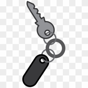 Keychain Clipart Black And White, HD Png Download - house key png
