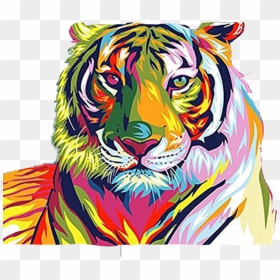 Transparent Wild Animals Png - Easy Tiger Painting, Png Download - tigger png