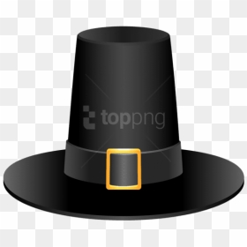 Clip Art Thanksgiving Hat - Pilgrim Hat Transparent Background, HD Png Download - fedora.png