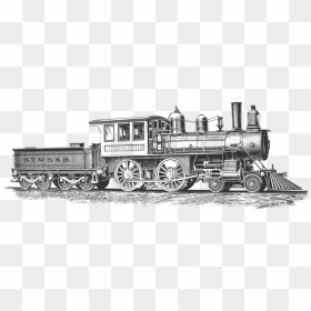 Steam Train Black And White , Png Download - Locomotives Clipart, Transparent Png - railroad png