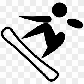 File - Snowboarding - Paralympic Pictogram - Svg - - Snowboard Clip Art, HD Png Download - snowboard png