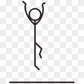 Stick Figure Jumping Clip Arts - Stick Figure Jumping Clipart, HD Png Download - jumping png