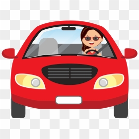 Transparent Car Driving Away Png - Woman Driving Clipart, Png Download - driving png