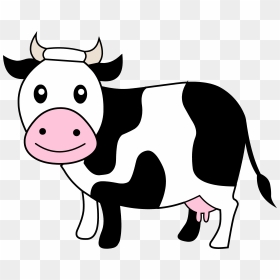 Cute Cow Clipart Free Png - Cow Farm Animals Clipart, Transparent Png - cows png