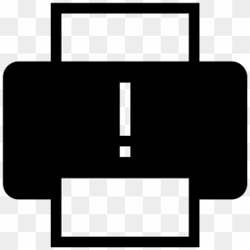 Printer Error Filled Icon, HD Png Download - printer icon png