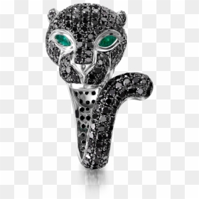 Shimansky Untamed Panther Rings - Black Diamond Panther Ring, HD Png Download - black diamond png