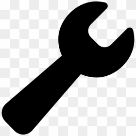 Black Wrench Inicio - Flashlight Icon Png, Transparent Png - wrench icon png