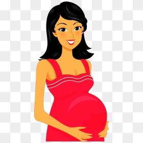 Pregnancy Mother Cartoon Clip Art - Cartoon Pregnant Woman Clipart, HD Png Download - pregnant png