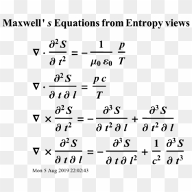 Maxwell"s Equation From Entropy - Maxwell Equation, HD Png Download - equation png