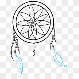 Dream Catcher Drawings Easy - Dream Catcher Drawing Simple, HD Png Download - dream catcher vector png