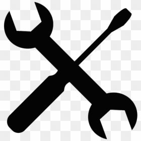 A Wrench And A Screwdriver As Symbols For Car Repair - Auto Mechanic Symbols, HD Png Download - wrench icon png