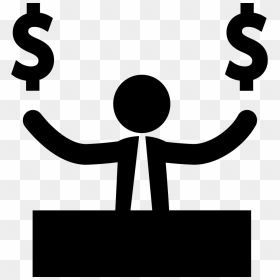 Clip Art Businessman With Dollar Svg - Money Signs, HD Png Download - money signs png