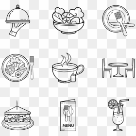 Food Icon Hand Drawn, HD Png Download - restaurant icon png