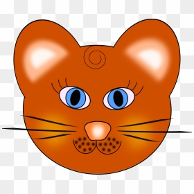 Cat Clip Arts - Blue Outline Cat Face, HD Png Download - cat icon png