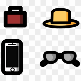 Travel Essentials Icons Carry-on New Orleans Sunglasses - Smartphone, HD Png Download - travel icon png