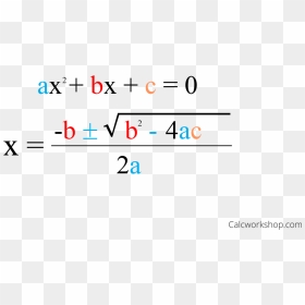 How To Solve A Polynomial Equation Using The Quadratic - Quadratic Formula, HD Png Download - equation png