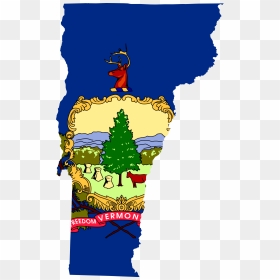 Vermont Flag Clipart - Vermont Flag And Map, HD Png Download - vietnam flag png