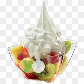 Soft Yogurt Ice Cream, HD Png Download - frozen yogurt png