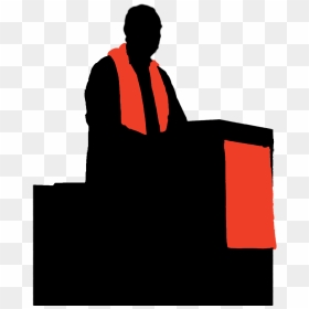 Preacher Pastor Sermon Clip Art - Silhouette Preacher Clip Art, HD Png Download - preacher png