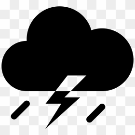 Storm Filled Icon - Icon, HD Png Download - lightning icon png