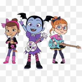 Vampirina Playing With Bridget And Poppy In Band Ghoul, HD Png Download - vampirina png