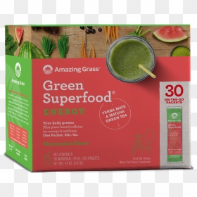 Amazing Grass Green Superfood Energy Watermelon Flavor, HD Png Download - long grass png