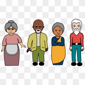 Hello Clipart Social Person - Group Old Person Clipart, HD Png Download - old person png