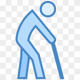 Elderly Person Icon - Blue Old Person Icon, HD Png Download - old person png
