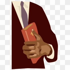 Clipart Images Pastor - Hand Holding Bible Cartoon, HD Png Download - preacher png