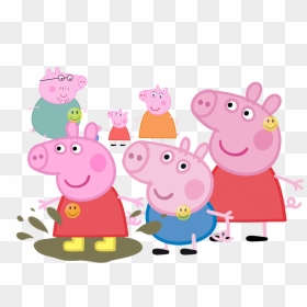 Free Peppa Pig Wallpaper - Family Peppa Pig Png, Transparent Png - peppa pig logo png