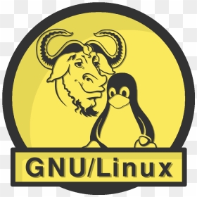 Gnu & Tux - Foss Cit, HD Png Download - linux logo png