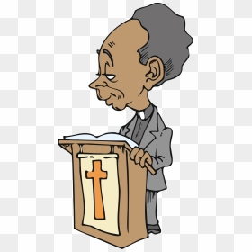 Free African American Cartoon Character Preacher Vector, HD Png Download - preacher png