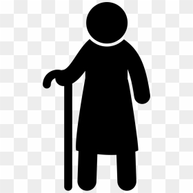 Old Man Standing With A Cane - Old Man Icon Vector, HD Png Download - old person png