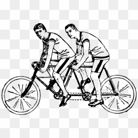 Tandem Bike Riders Clip Arts - Couple Tandem Bicycle Transparent, HD Png Download - bike rider png
