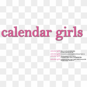 Calendar Girls Logo Pink Hr Just Text - Graphics, HD Png Download - september png