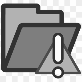 Computer, Flat, Icon, Folder, Directory, Warning, Theme - Important Folder Icon, HD Png Download - warning icon png