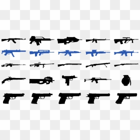 Transparent Guns Police - Ak 47 Gun Drawing, HD Png Download - portal gun png