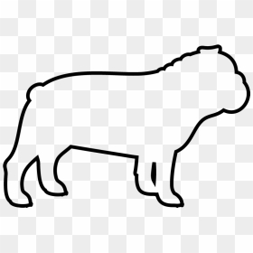 Bulldog Rubber Stamp - Bulldog Outline, HD Png Download - dog outline png
