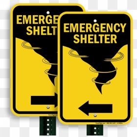 Directional Emergency Shelter Sign - Sign, HD Png Download - arrow sign png