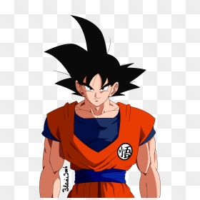 Goku Art Android 18 Drawing - Goku Simple Painting, HD Png Download - android 18 png