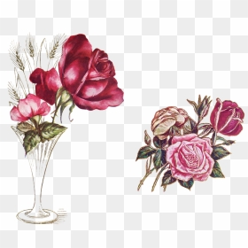 Vase, HD Png Download - vintage rose png