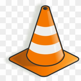 Cone,orange,vlc Media Player - Construction Clip Art, HD Png Download - video player png