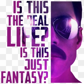 Freddie Mercury Is This The Real Life Is This Just - Poster, HD Png Download - freddie mercury png