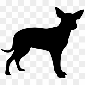 Dog Silhouette Vector Drawing - Small Dog Silhouette Clip Art, HD Png Download - dog outline png