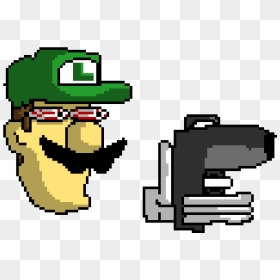 Luigi With Gun, HD Png Download - luigi hat png
