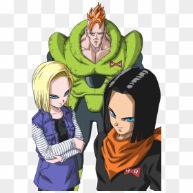 Androids 16 17 And 18 , Png Download - Android Do Dragon Ball Z, Transparent Png - android 18 png